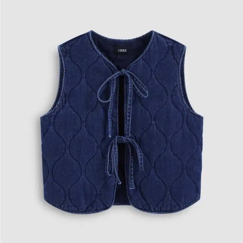 Cider Denim Quilted Vest